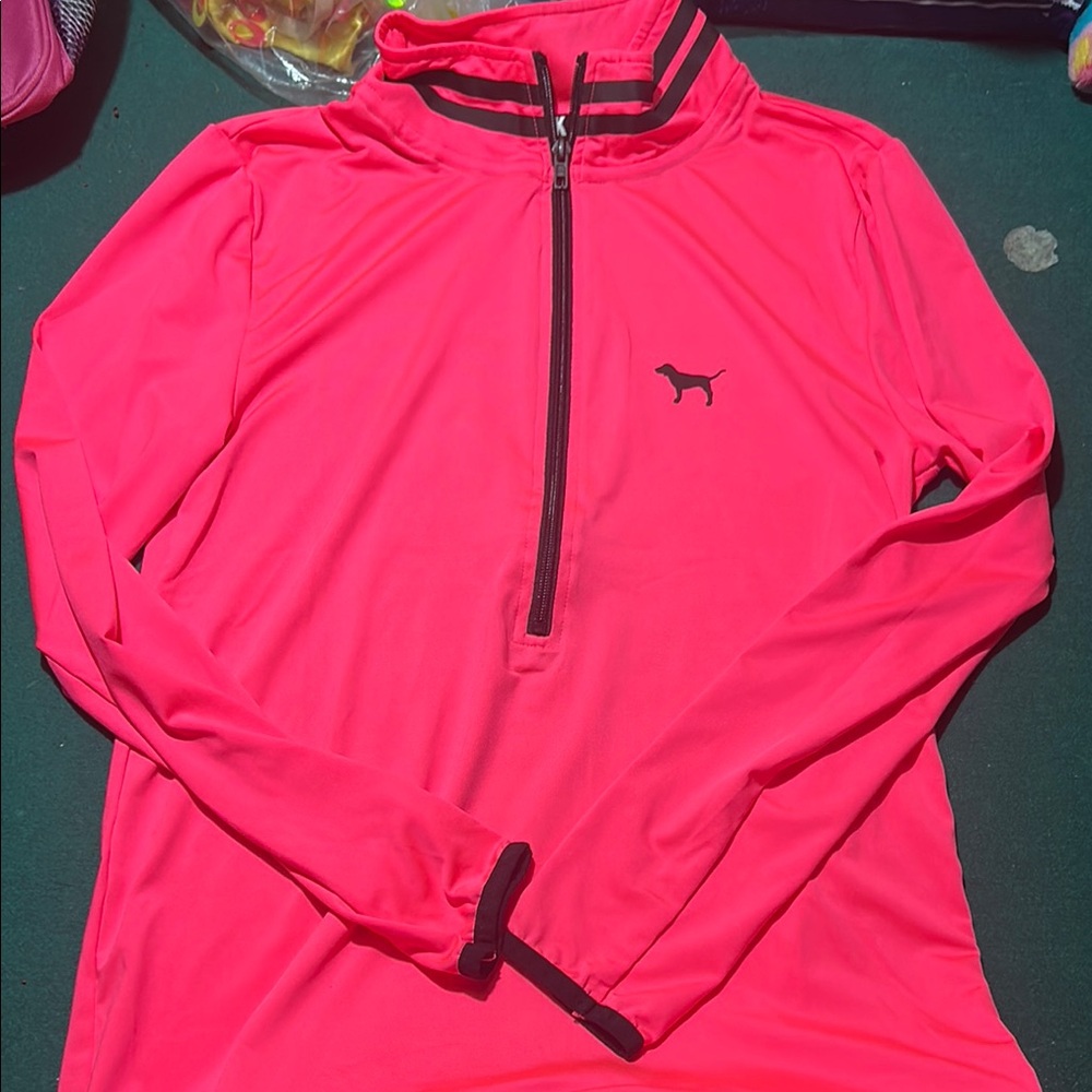 Pink Quarter-Zip Pullover
